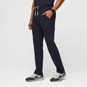 Figs Men's Axim Cargo Scrub Pants Navy Blue Size M EUC!